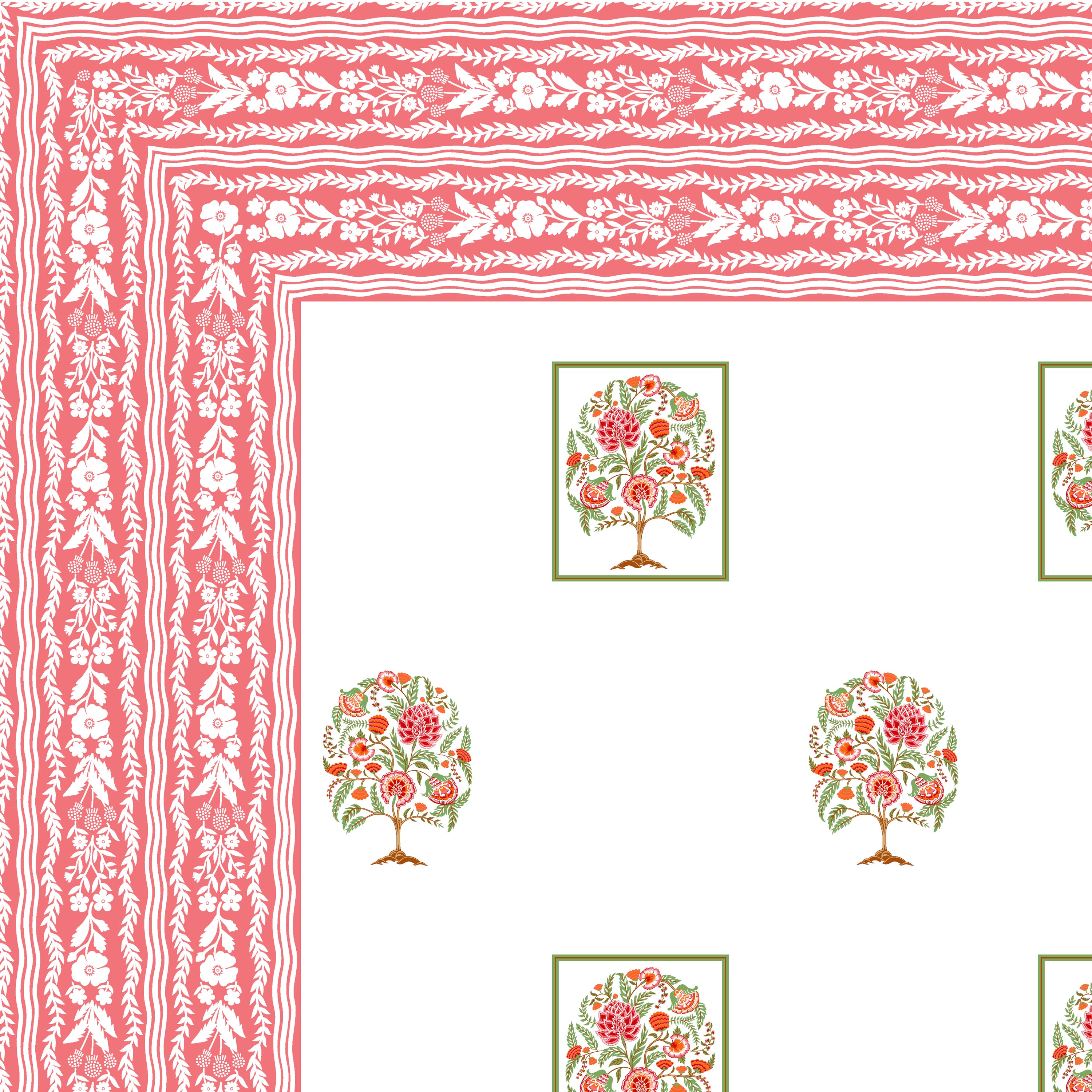 100% PREMIUM COTTON TRADITIONAL HAND MADE BEDSHEET MULTICOLOR ( SIZE 108 X 108 )