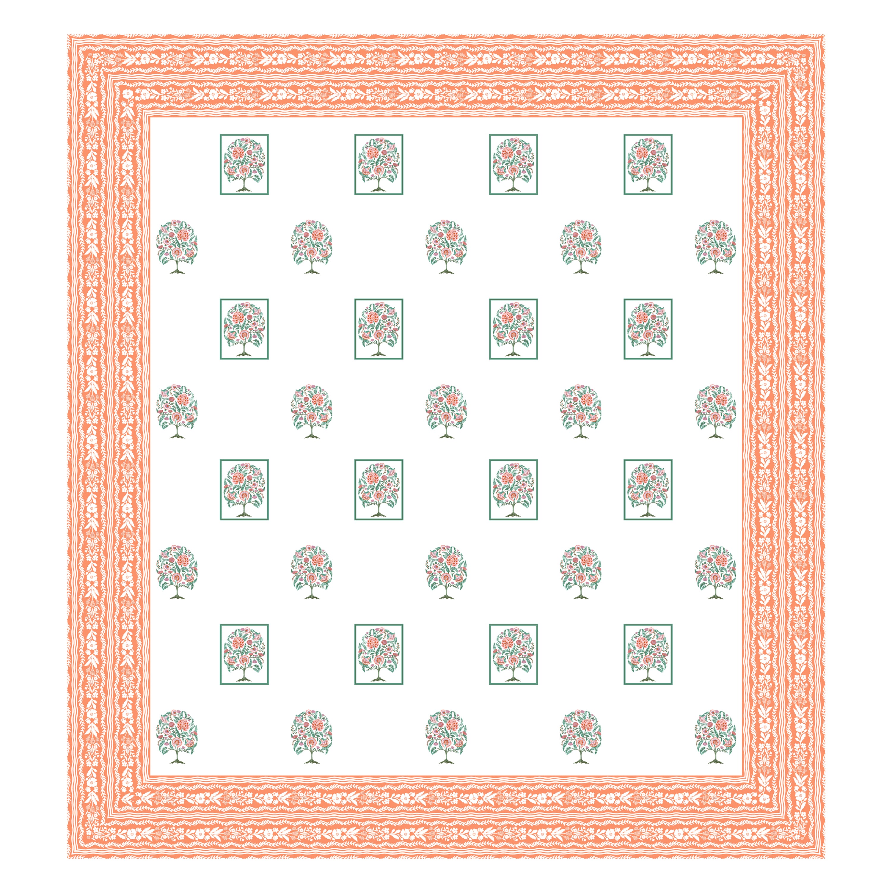 100% PREMIUM COTTON TRADITIONAL HAND MADE BEDSHEET MULTICOLOR ( SIZE 108 X 108 )