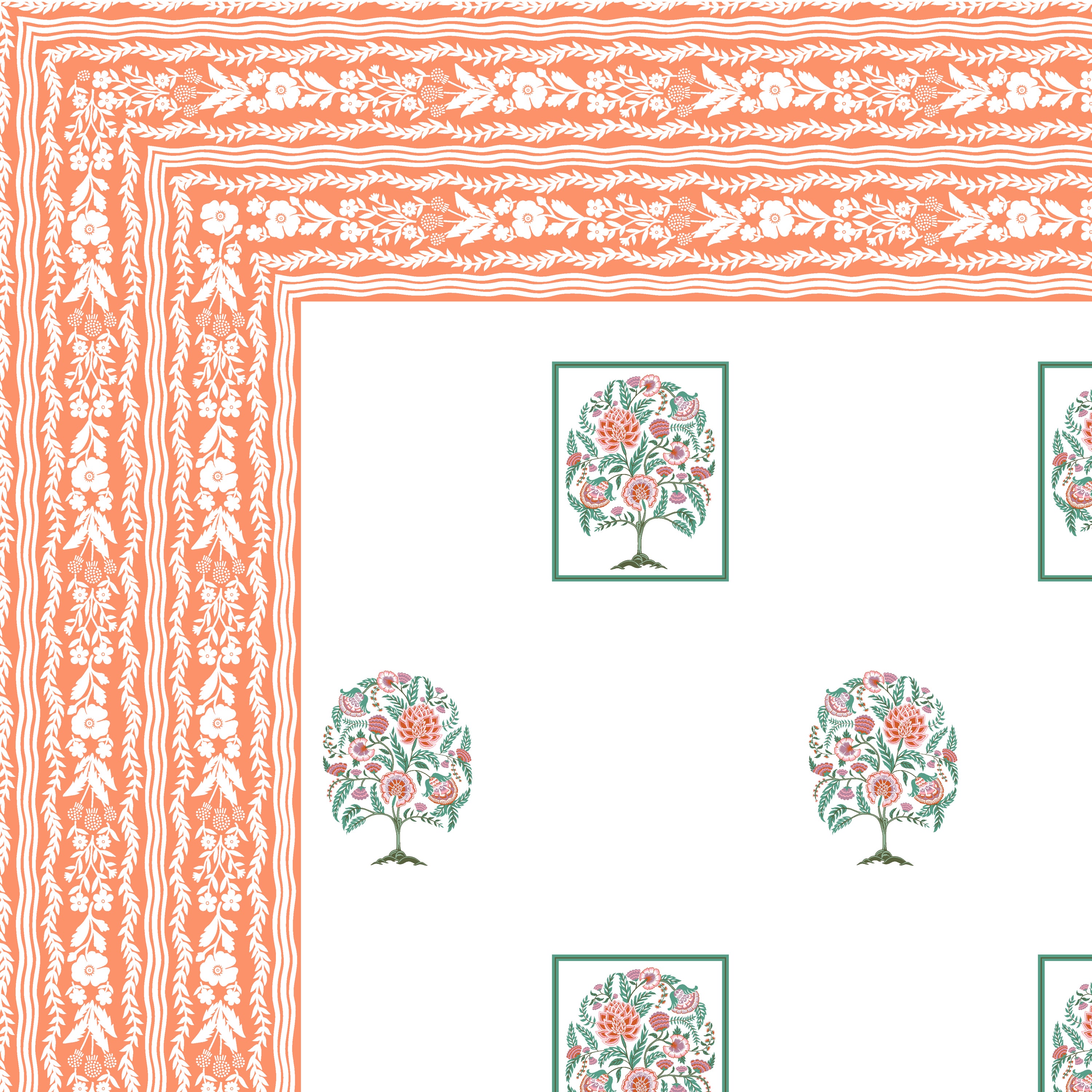 100% PREMIUM COTTON TRADITIONAL HAND MADE BEDSHEET MULTICOLOR ( SIZE 108 X 108 )