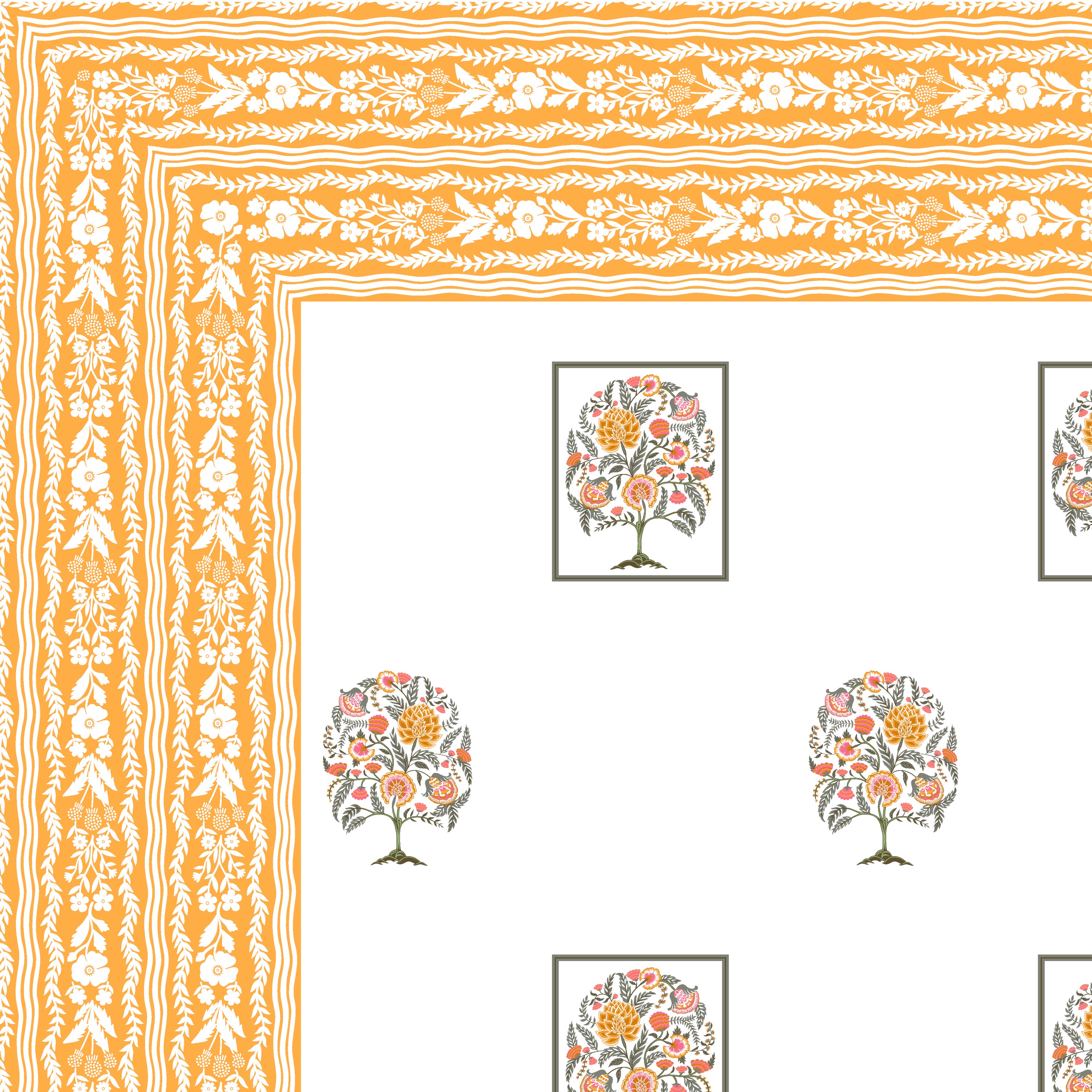 100% PREMIUM COTTON TRADITIONAL HAND MADE BEDSHEET MULTICOLOR ( SIZE 108 X 108 )