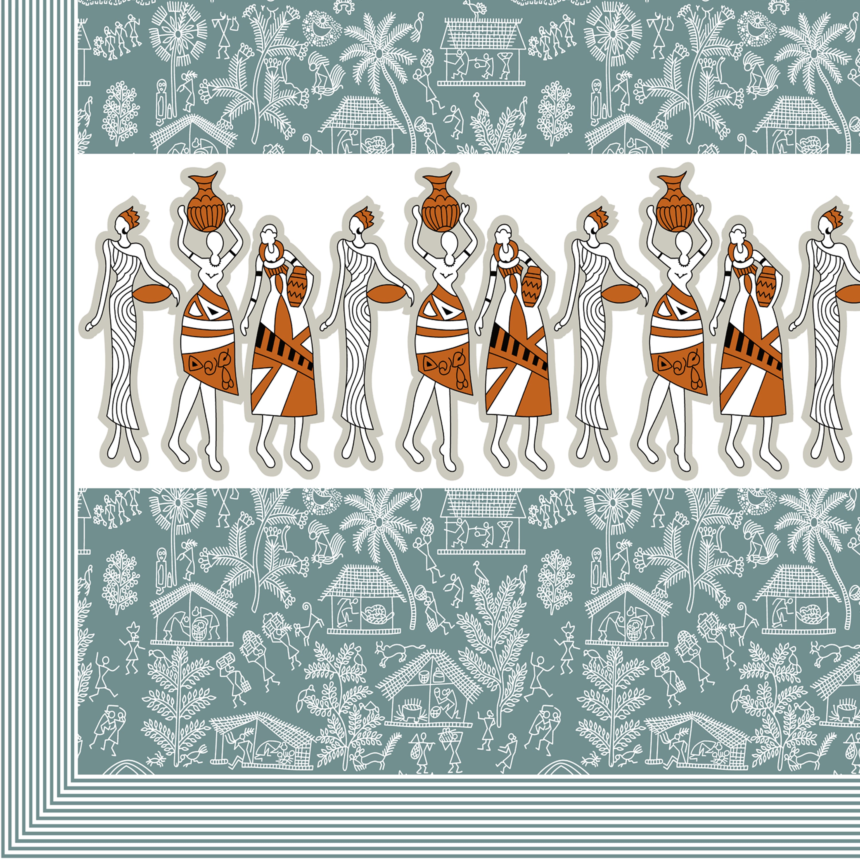 100% PREMIUM COTTON TRADITIONAL HAND MADE BEDSHEET MULTICOLOR ( SIZE 108 X 108 )