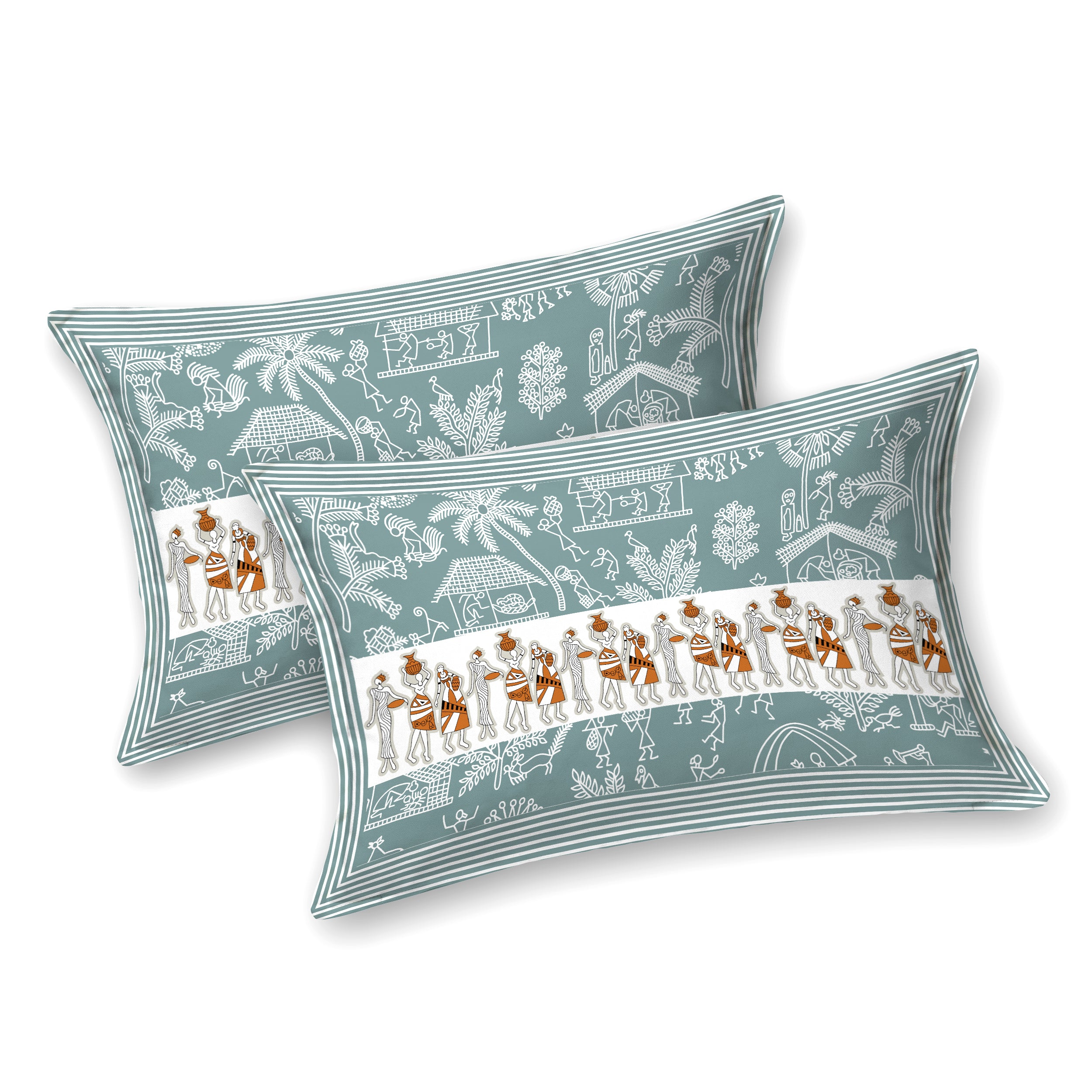 100% PREMIUM COTTON TRADITIONAL HAND MADE BEDSHEET MULTICOLOR ( SIZE 108 X 108 )