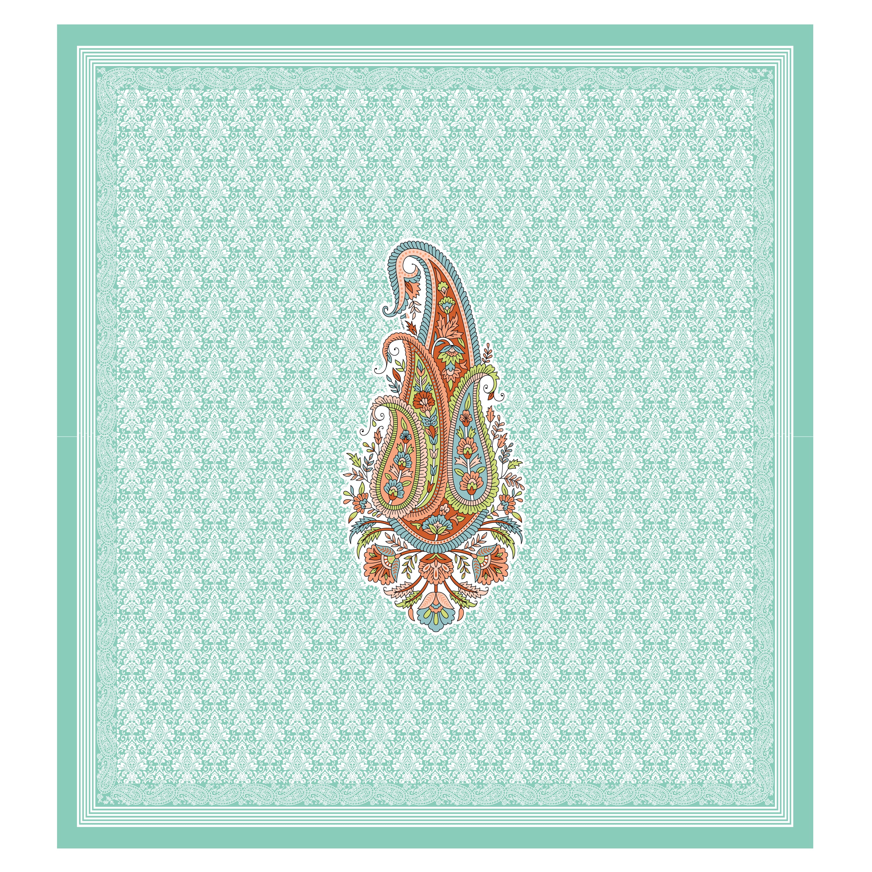 100% PREMIUM COTTON TRADITIONAL HAND MADE BEDSHEET MULTICOLOR ( SIZE 108 X 108 )