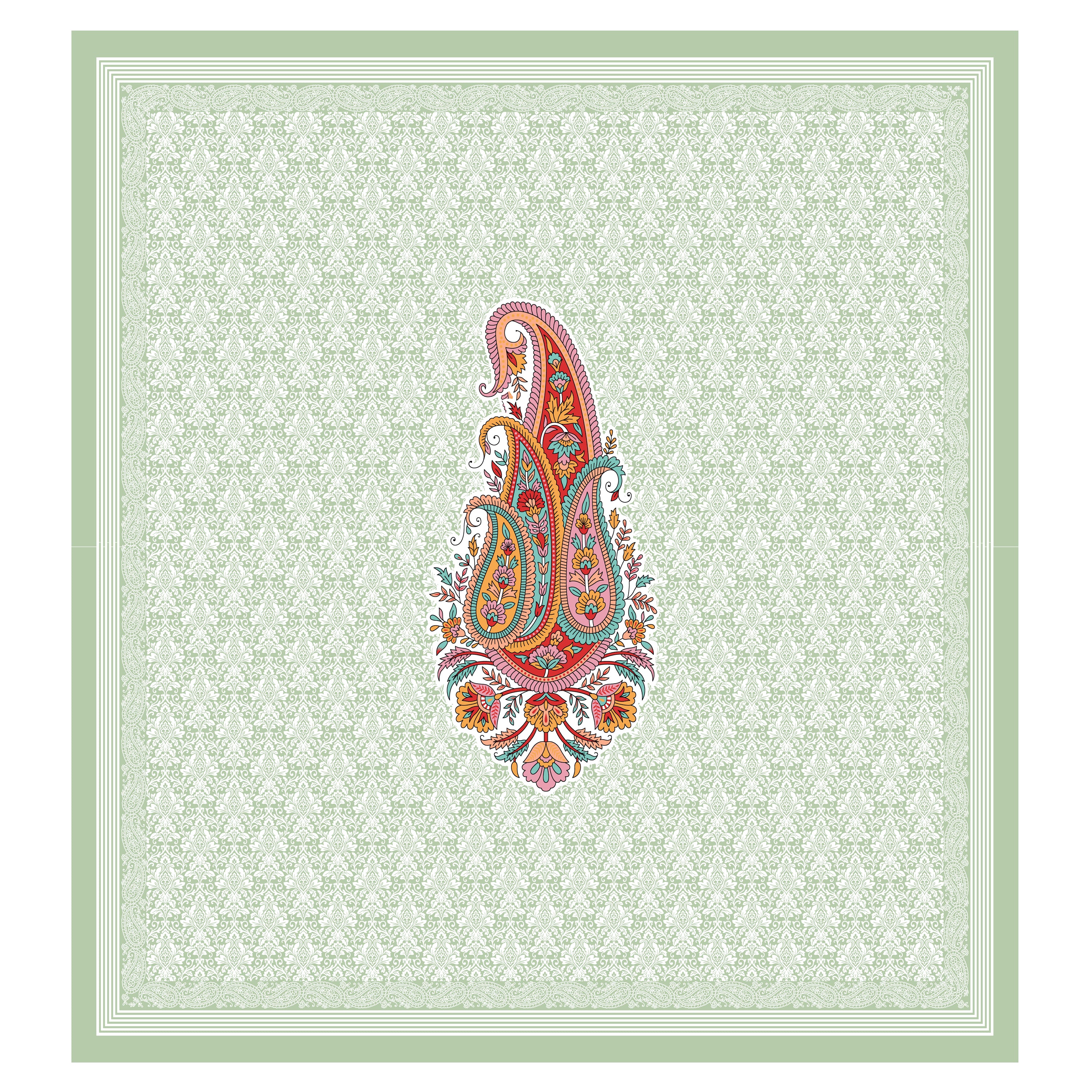 100% PREMIUM COTTON TRADITIONAL HAND MADE BEDSHEET MULTICOLOR ( SIZE 108 X 108 )