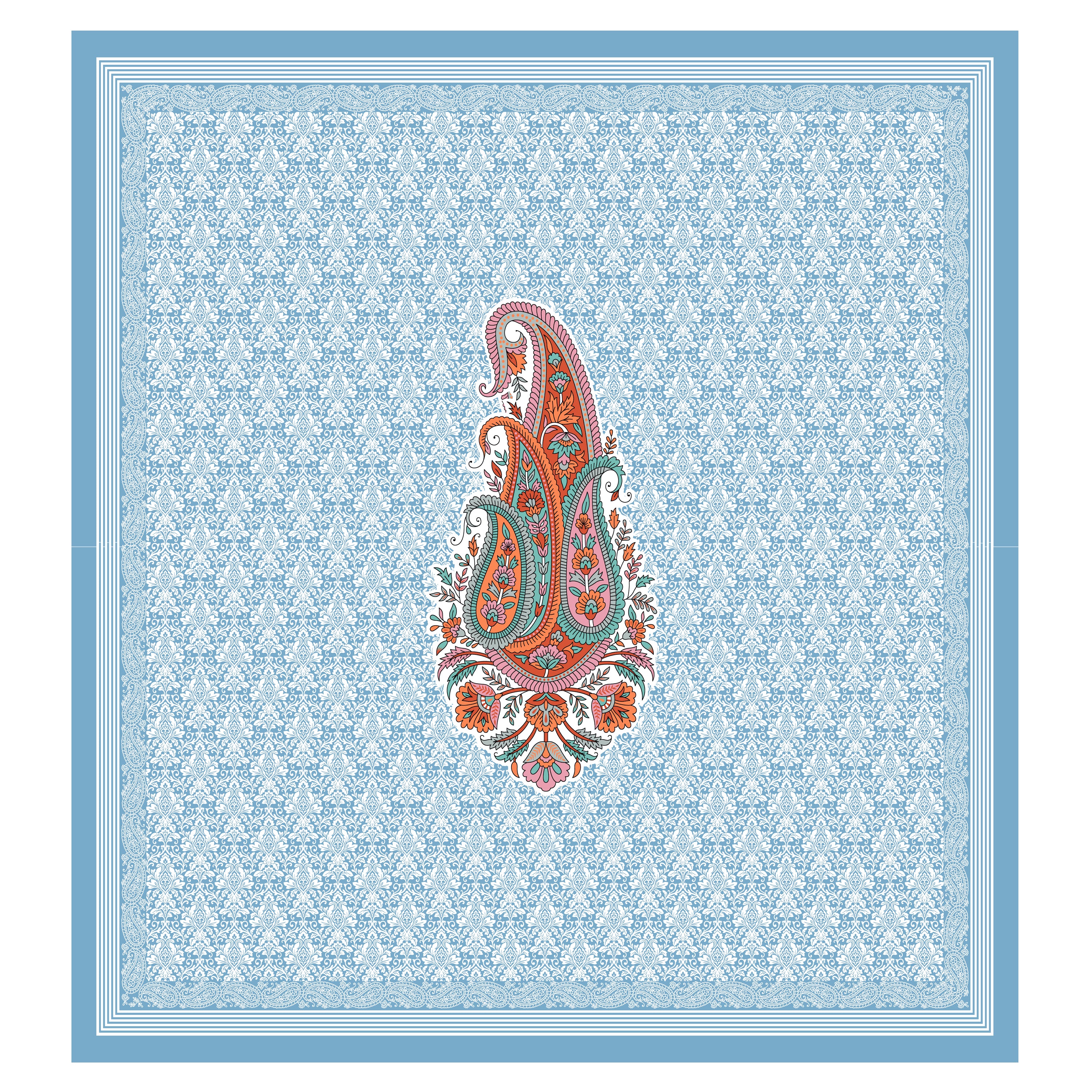 100% PREMIUM COTTON TRADITIONAL HAND MADE BEDSHEET MULTICOLOR ( SIZE 108 X 108 )