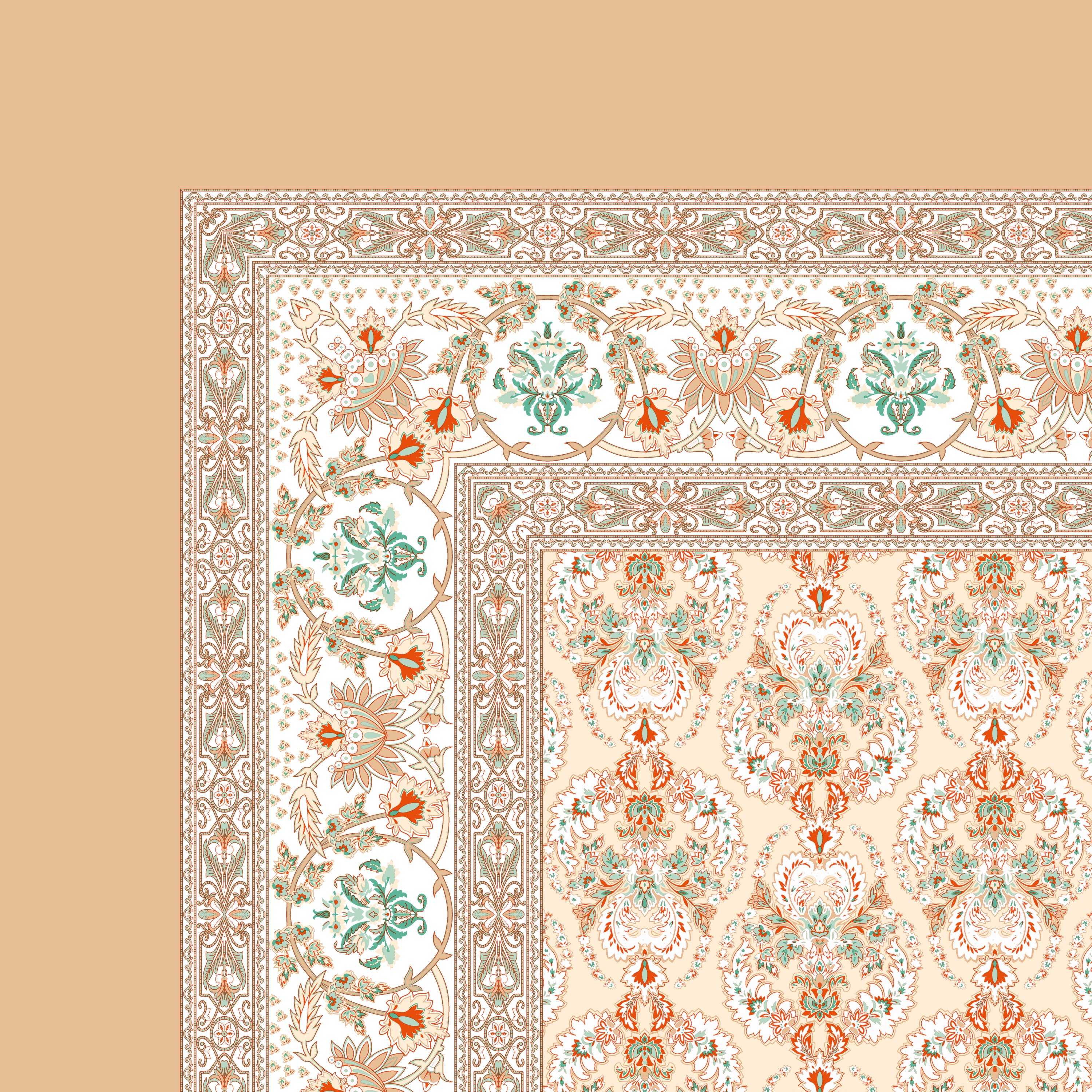 100% PREMIUM COTTON TRADITIONAL HAND MADE BEDSHEET MULTICOLOR ( SIZE 108 X 108 )