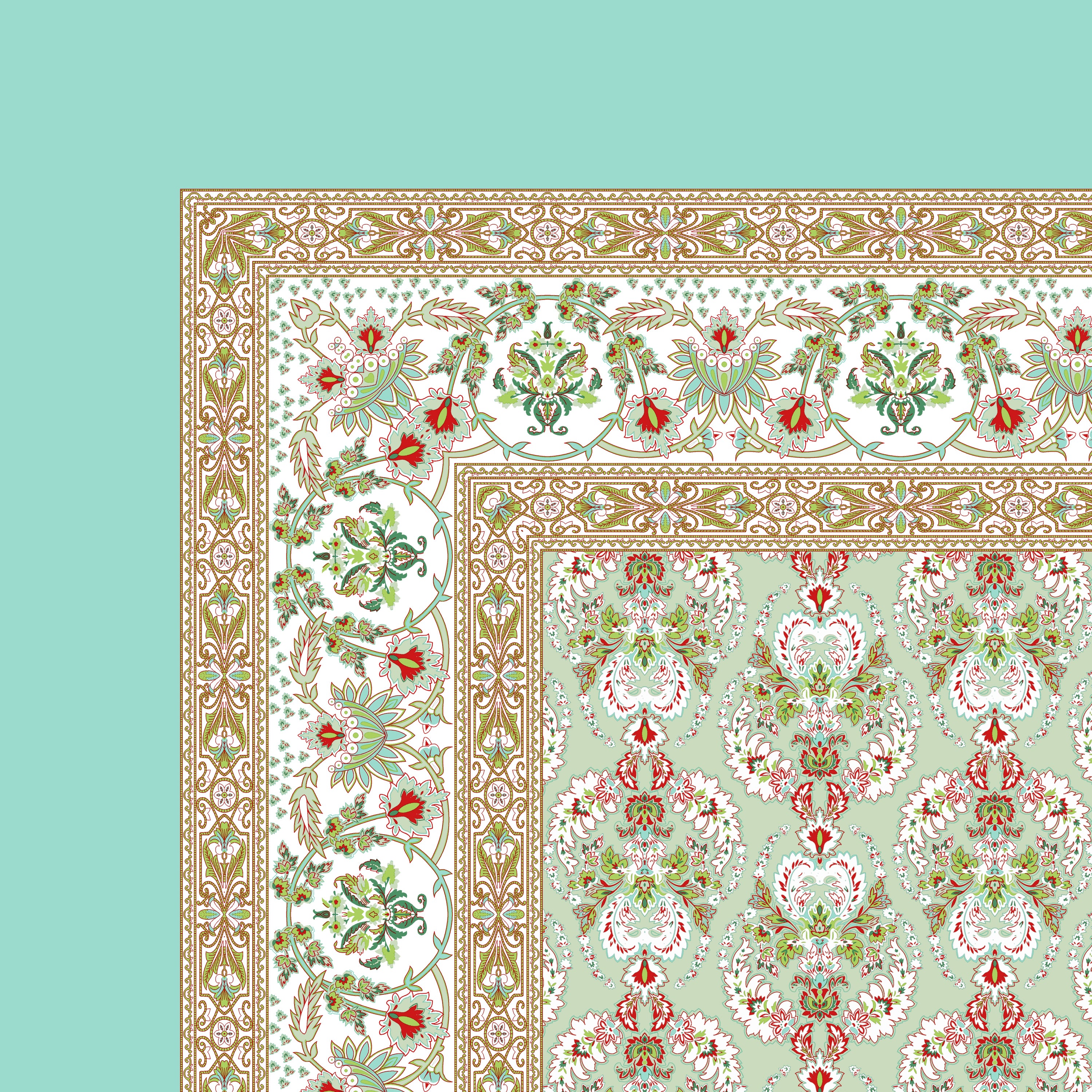 100% PREMIUM COTTON TRADITIONAL HAND MADE BEDSHEET MULTICOLOR ( SIZE 108 X 108 )