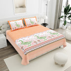 100% PREMIUM COTTON TRADITIONAL HAND MADE BEDSHEET MULTICOLOR ( SIZE 108 X 108 )