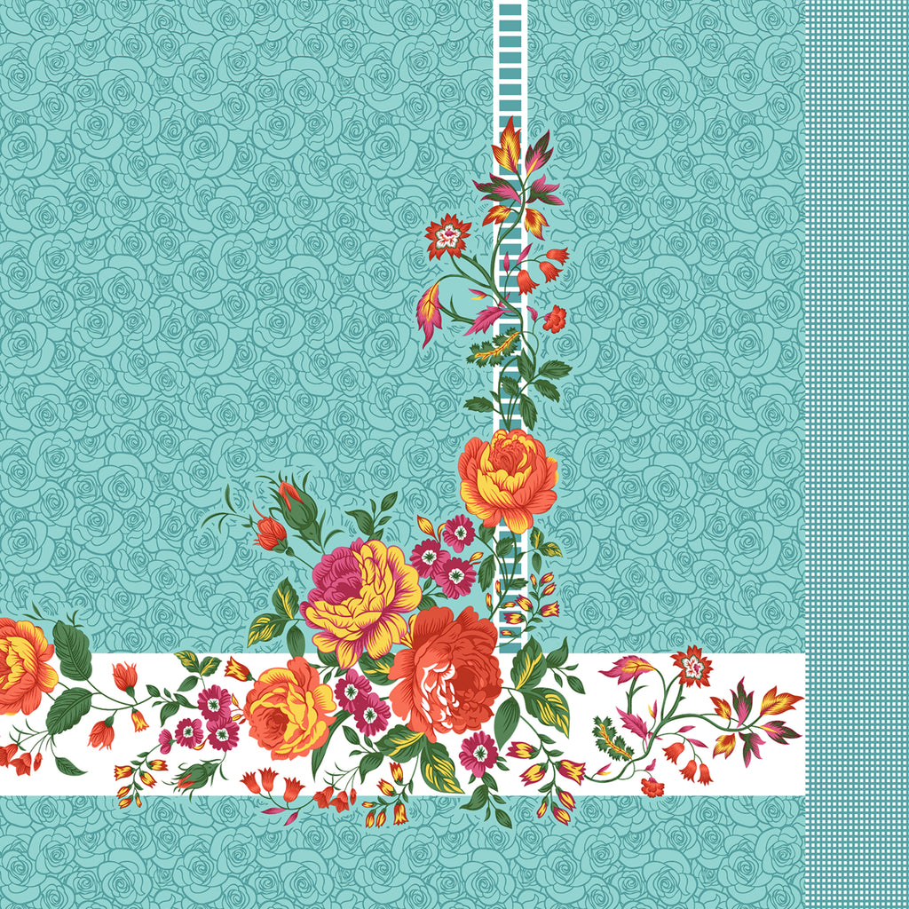 100% PREMIUM COTTON TRADITIONAL HAND MADE BEDSHEET MULTICOLOR ( SIZE 108 X 108 )