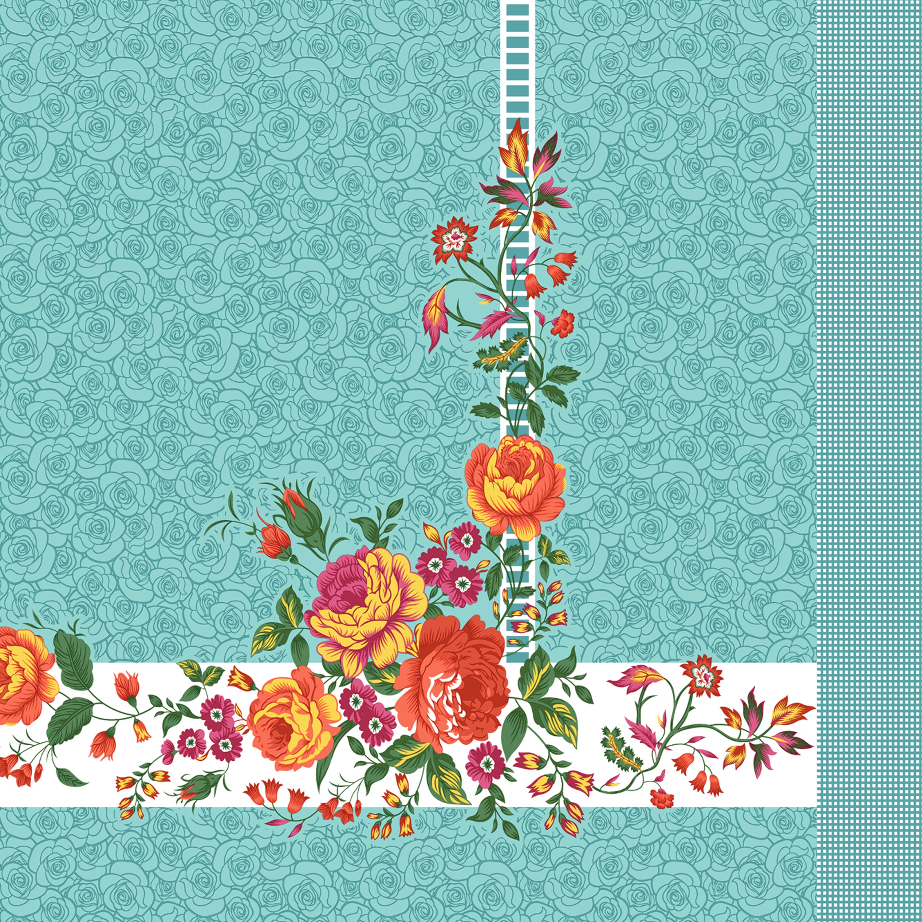 100% PREMIUM COTTON TRADITIONAL HAND MADE BEDSHEET MULTICOLOR ( SIZE 108 X 108 )