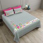 100% PREMIUM COTTON TRADITIONAL HAND MADE BEDSHEET MULTICOLOR ( SIZE 108 X 108 )