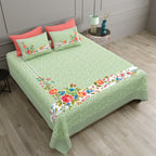 100% PREMIUM COTTON TRADITIONAL HAND MADE BEDSHEET MULTICOLOR ( SIZE 108 X 108 )