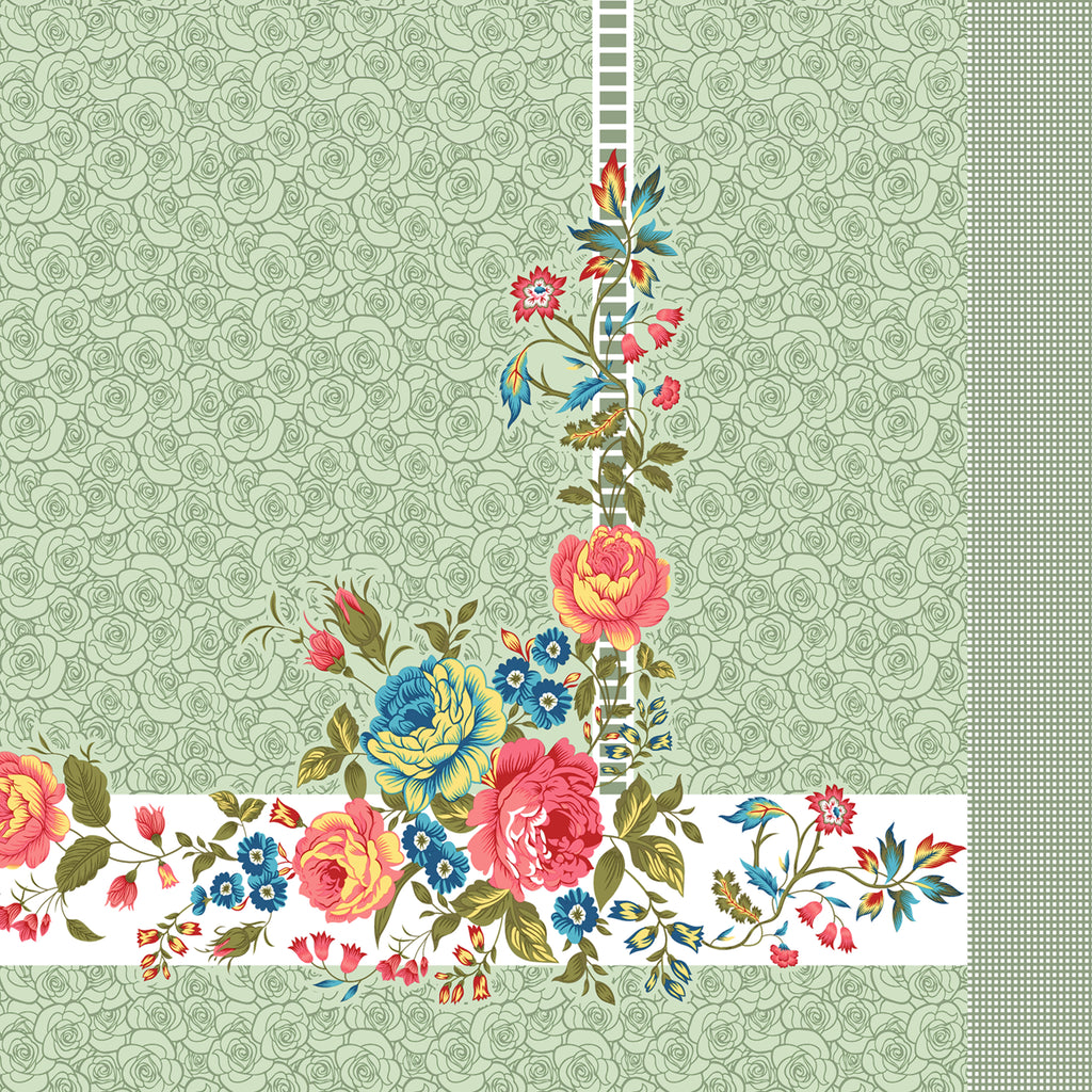 100% PREMIUM COTTON TRADITIONAL HAND MADE BEDSHEET MULTICOLOR ( SIZE 108 X 108 )