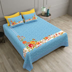 100% PREMIUM COTTON TRADITIONAL HAND MADE BEDSHEET MULTICOLOR ( SIZE 108 X 108 )