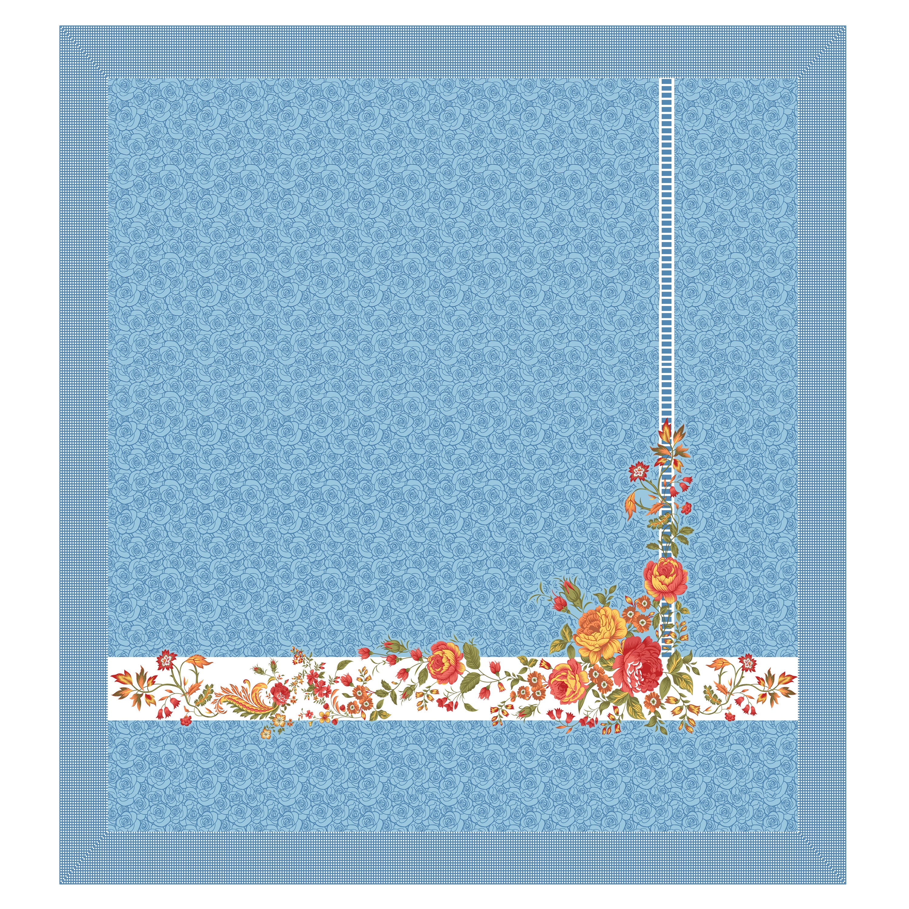 100% PREMIUM COTTON TRADITIONAL HAND MADE BEDSHEET MULTICOLOR ( SIZE 108 X 108 )