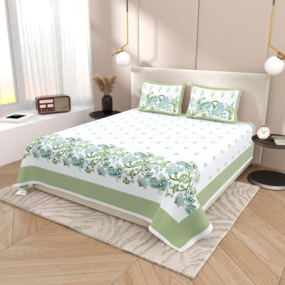 100% PREMIUM COTTON TRADITIONAL HAND MADE BEDSHEET MULTICOLOR ( SIZE 108 X 108 )