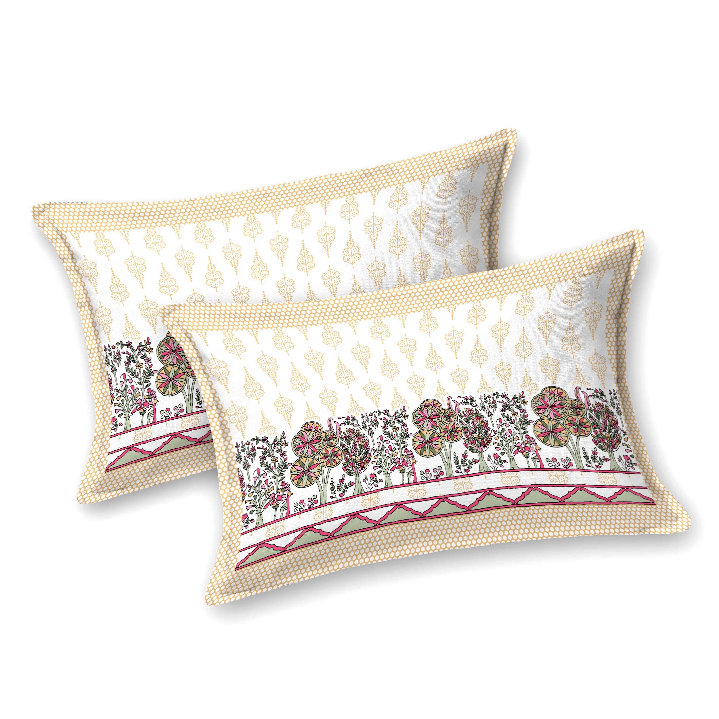 100% PREMIUM COTTON TRADITIONAL HAND MADE BEDSHEET MULTICOLOR ( SIZE 108 X 108 )