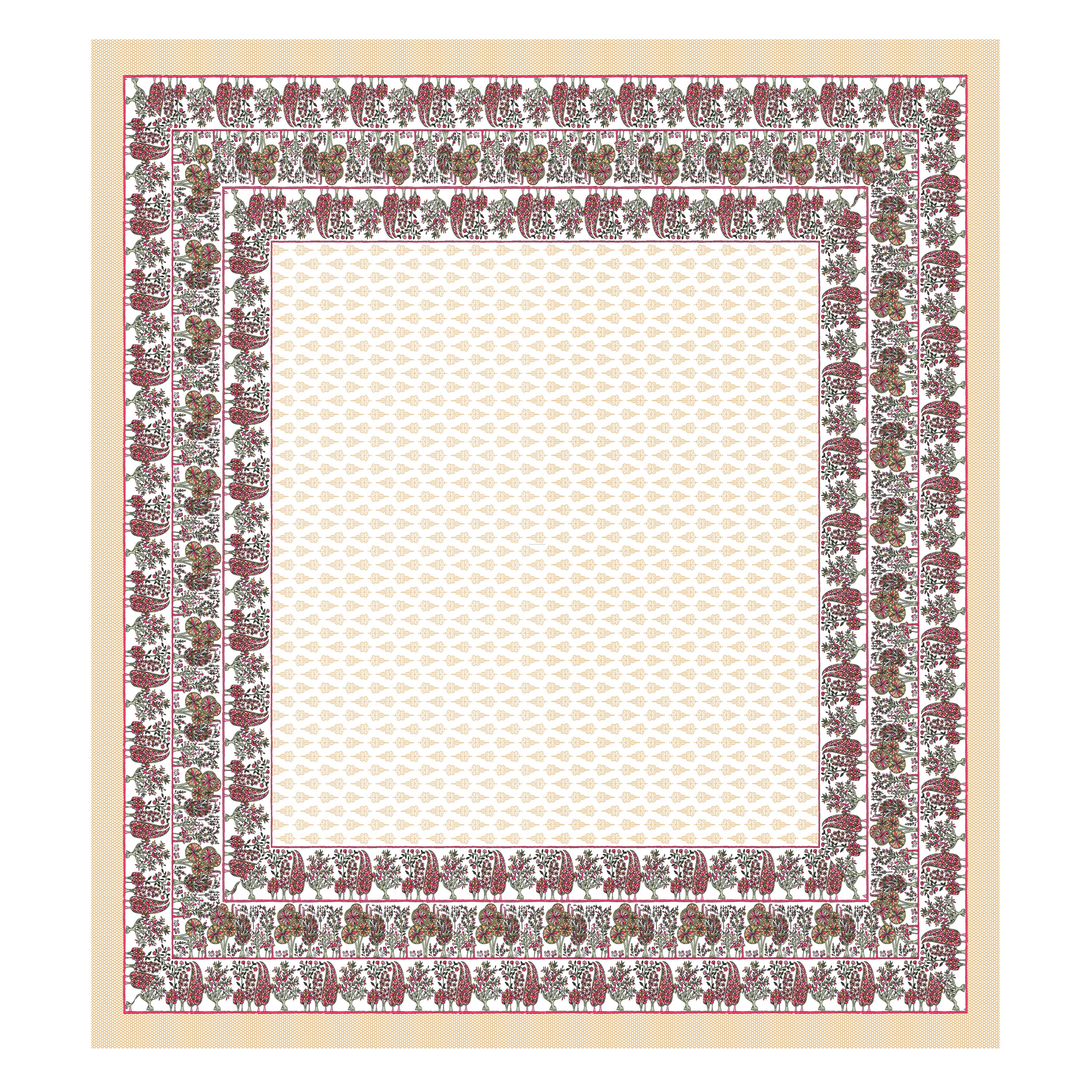 100% PREMIUM COTTON TRADITIONAL HAND MADE BEDSHEET MULTICOLOR ( SIZE 108 X 108 )