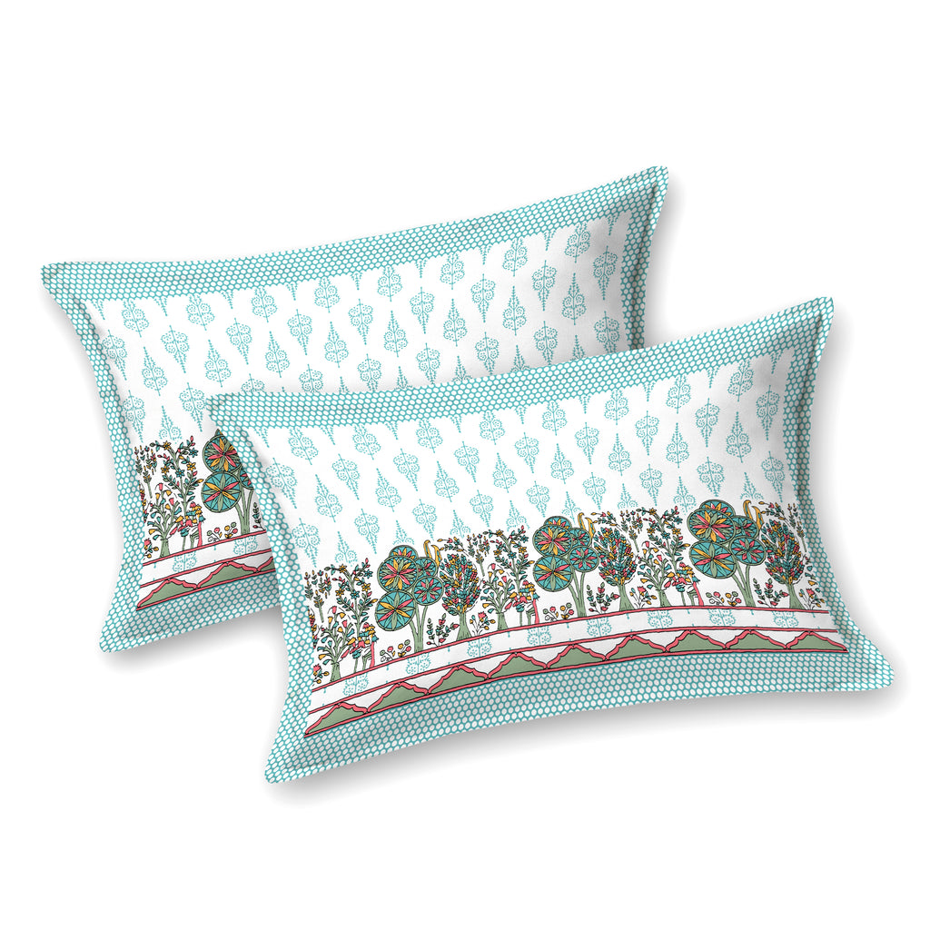 100% PREMIUM COTTON TRADITIONAL HAND MADE BEDSHEET MULTICOLOR ( SIZE 108 X 108 )