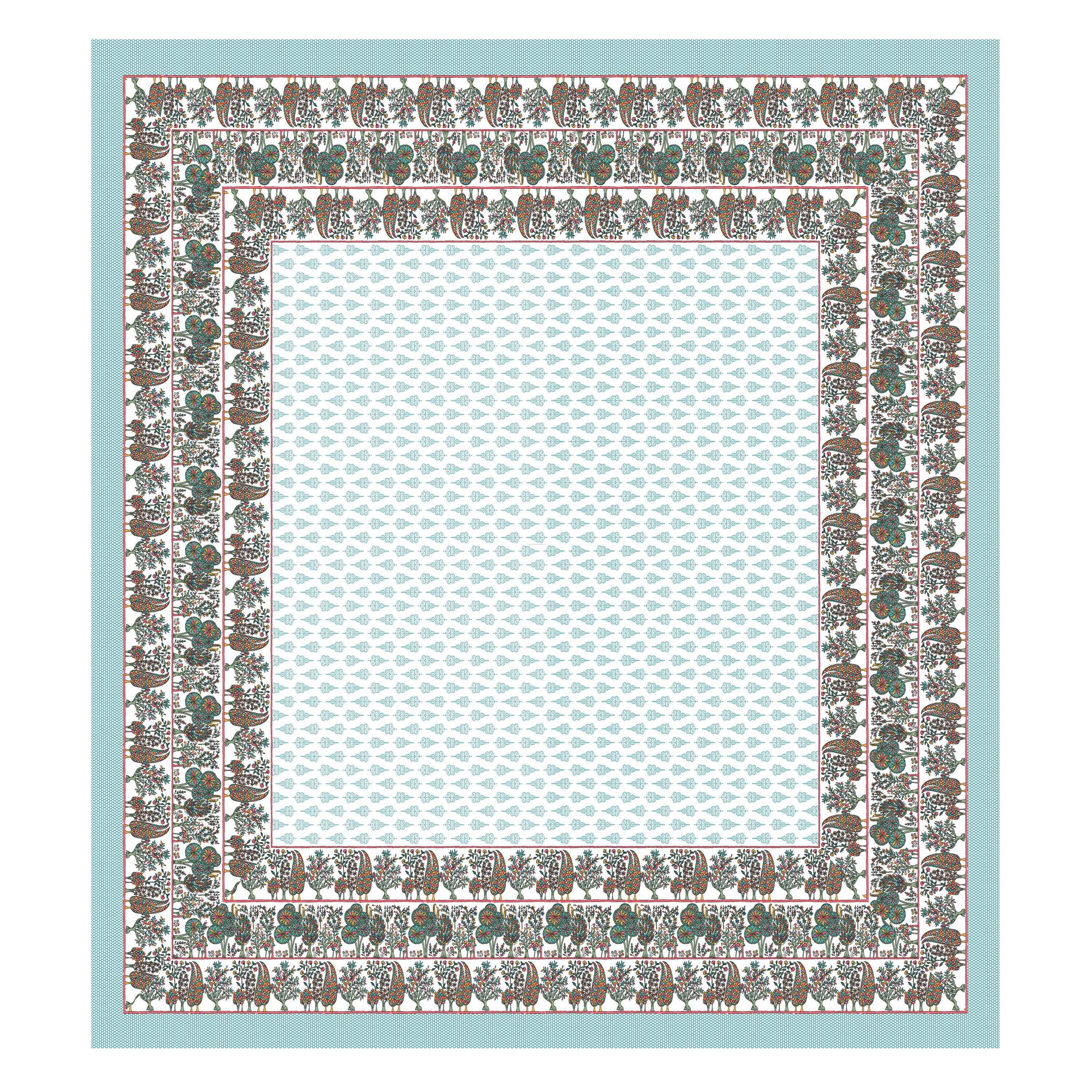 100% PREMIUM COTTON TRADITIONAL HAND MADE BEDSHEET MULTICOLOR ( SIZE 108 X 108 )