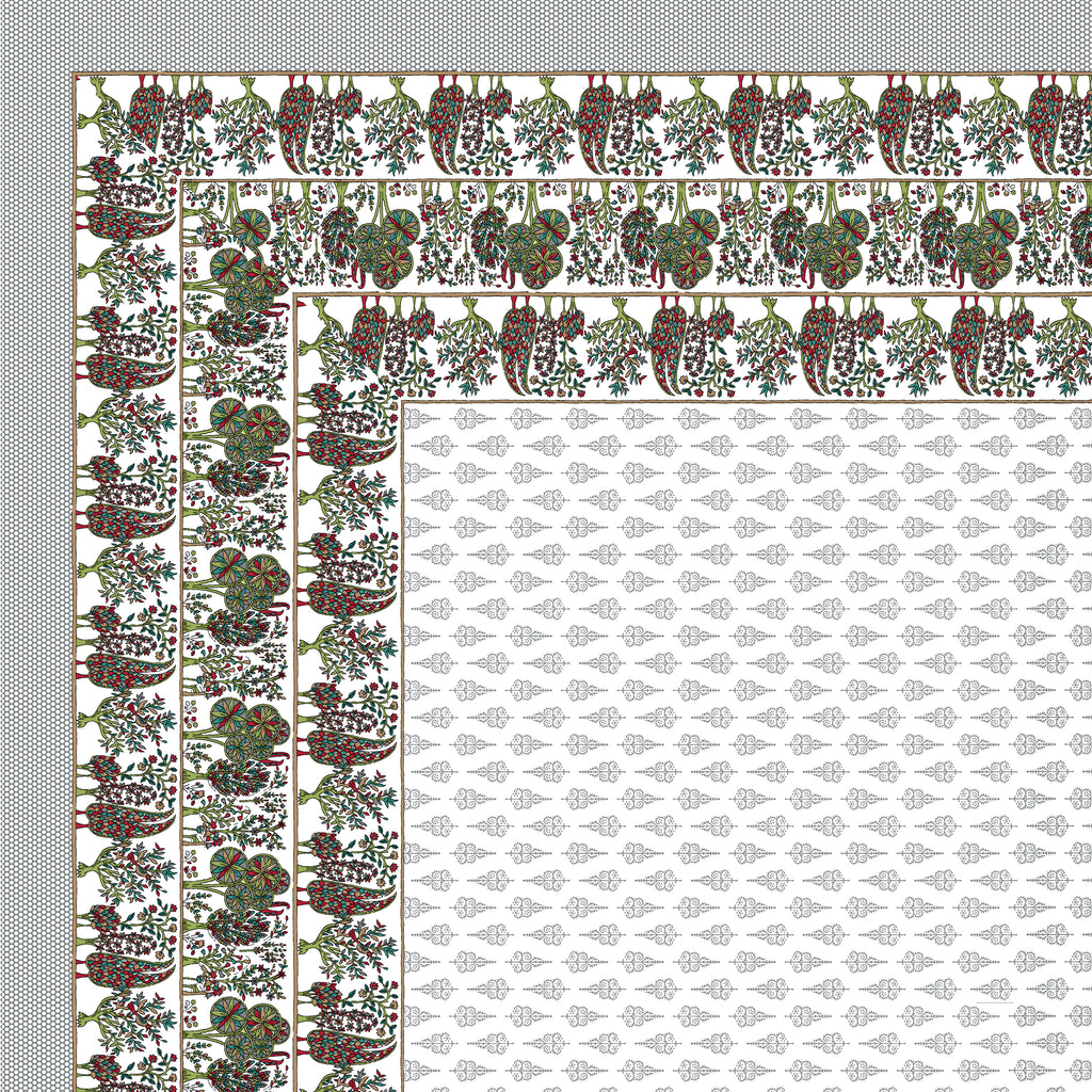 100% PREMIUM COTTON TRADITIONAL HAND MADE BEDSHEET MULTICOLOR ( SIZE 108 X 108 )