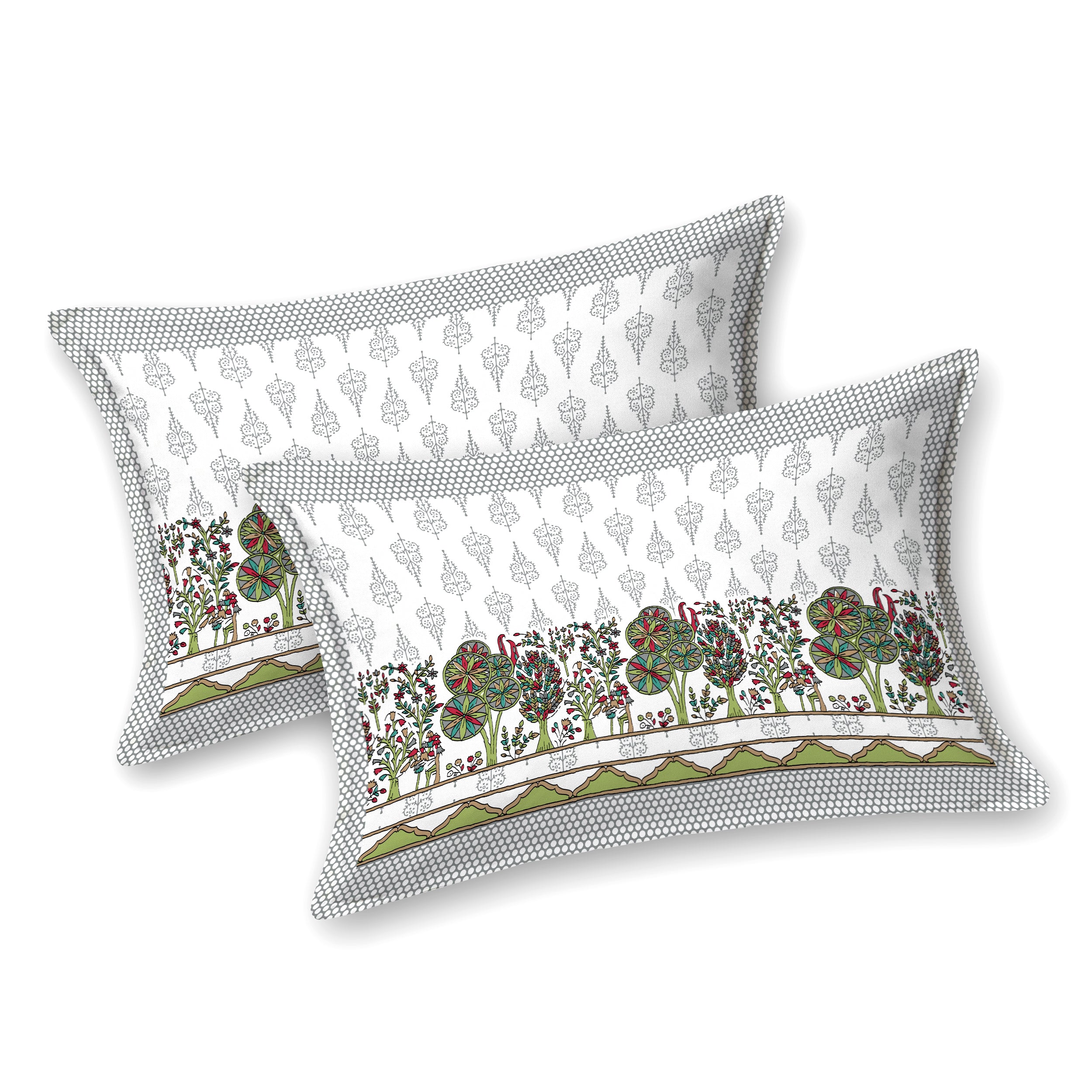 100% PREMIUM COTTON TRADITIONAL HAND MADE BEDSHEET MULTICOLOR ( SIZE 108 X 108 )