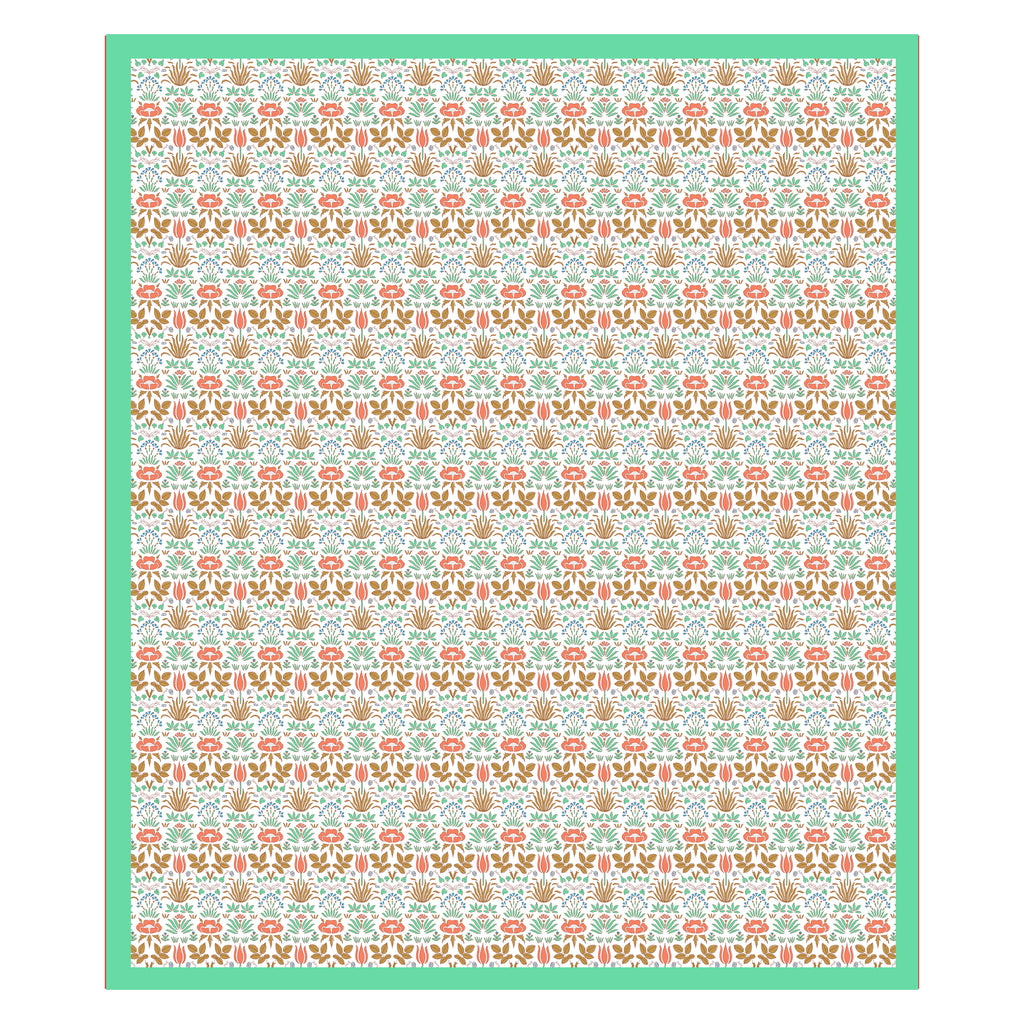 100% Cotton Traditional Floral Printed Bedsheet Multicolor ( Size 100 X 108 )