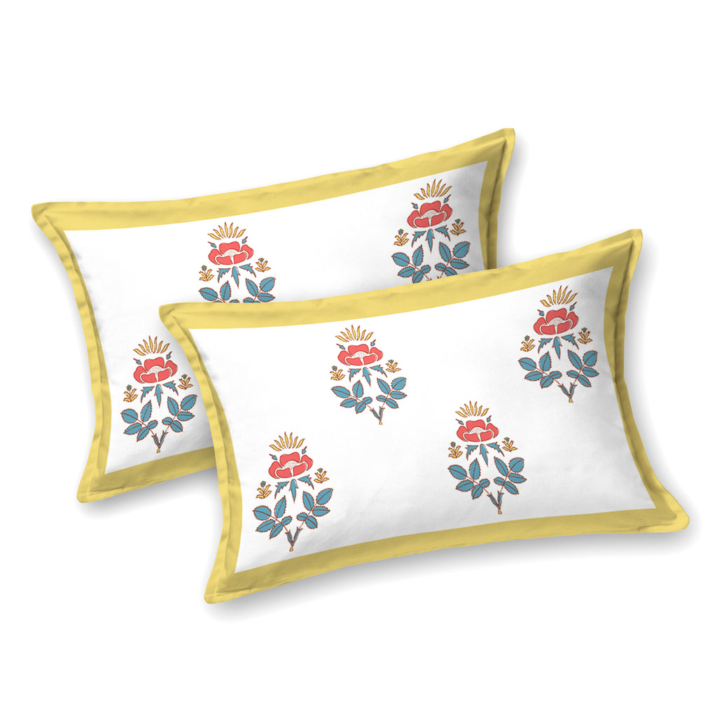 100% Cotton Traditional Floral Printed Bedsheet Multicolor ( Size 100 X 108 )