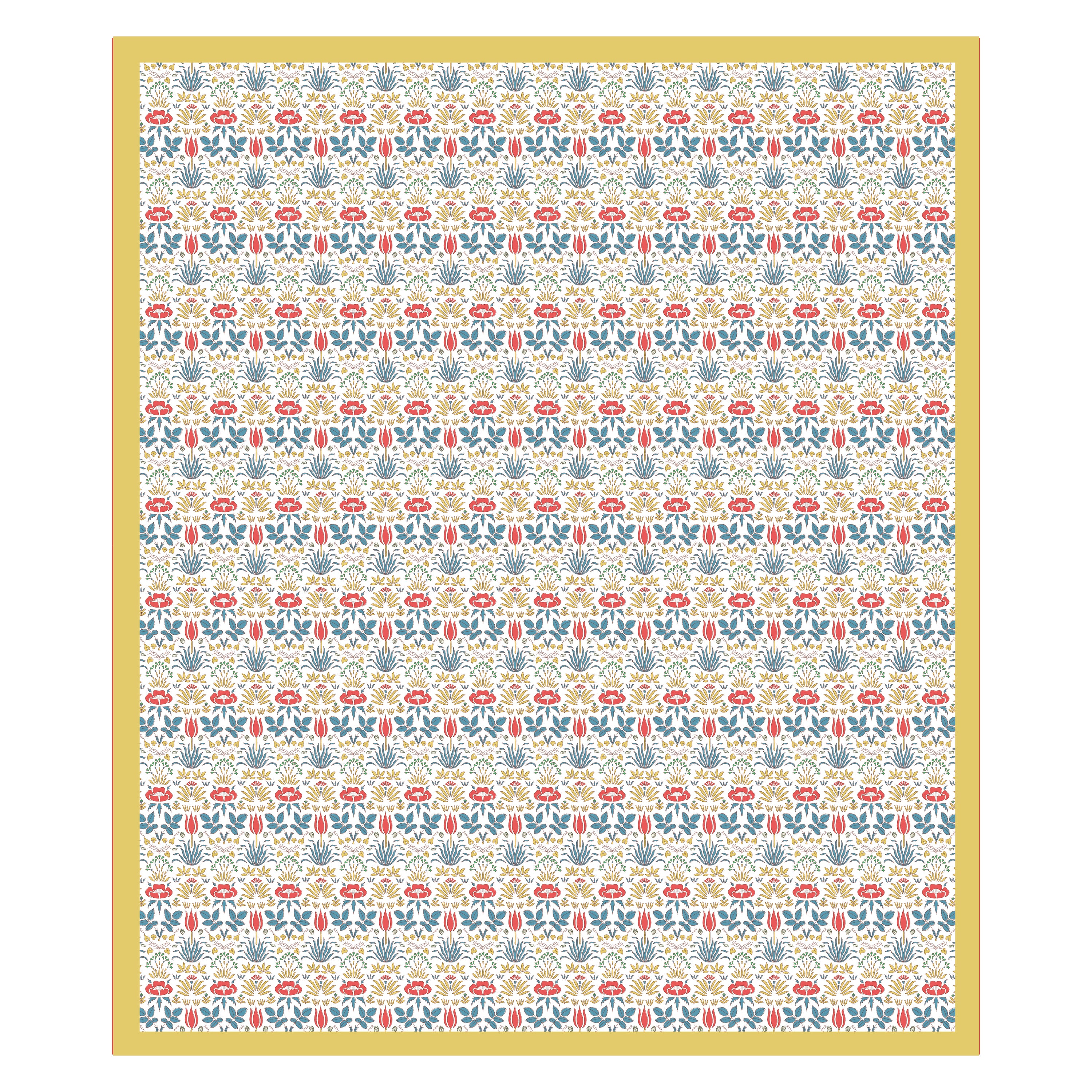 100% Cotton Traditional Floral Printed Bedsheet Multicolor ( Size 100 X 108 )